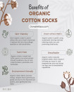 Made in Portugal Organic Cotton Socks EU 35-46 Crew Socks Soft and Breathable Black White Color